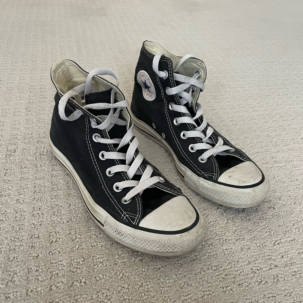 High Top Black Converse Size 8